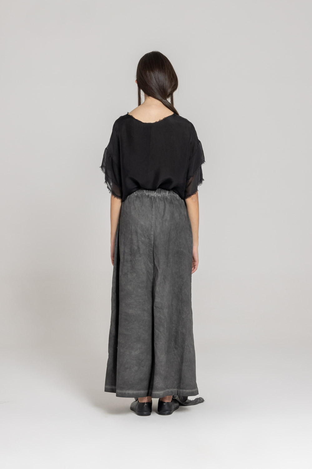Sanctamuerte Pantaloni Palazzo Hose Viskose-Seide