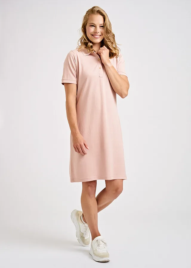 Wijld Smoked Rose Damen Polo-Kleid Bio Lyocell