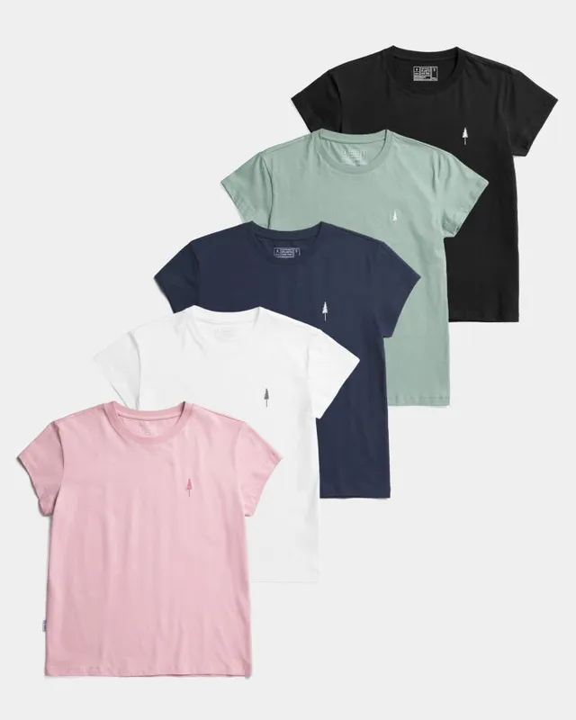 NIKIN TreeShirt Women T-Shirt 5er-Pack Bio-Baumwolle