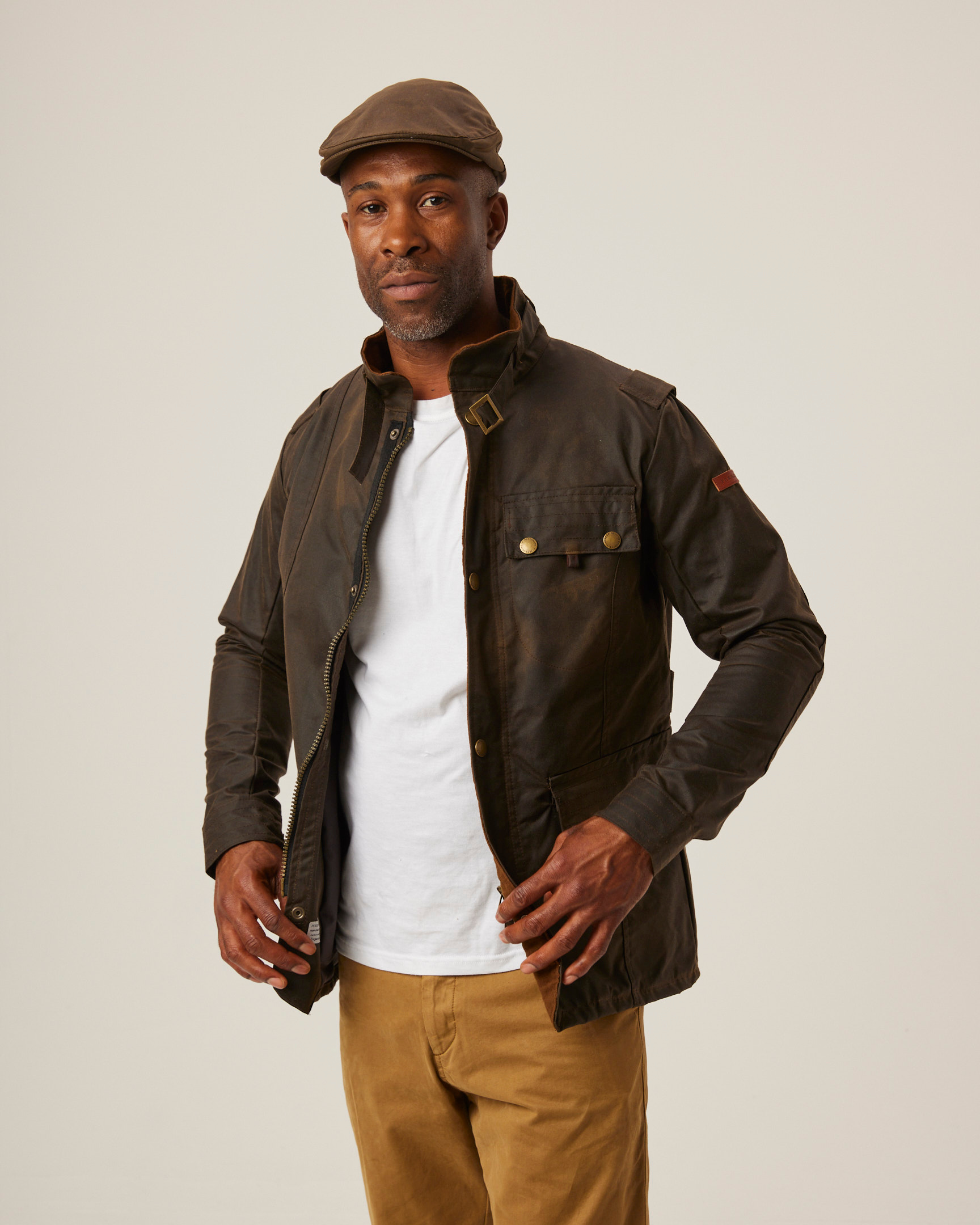 Peregrine Bexley Jacket Wachsjacke Brown Herren