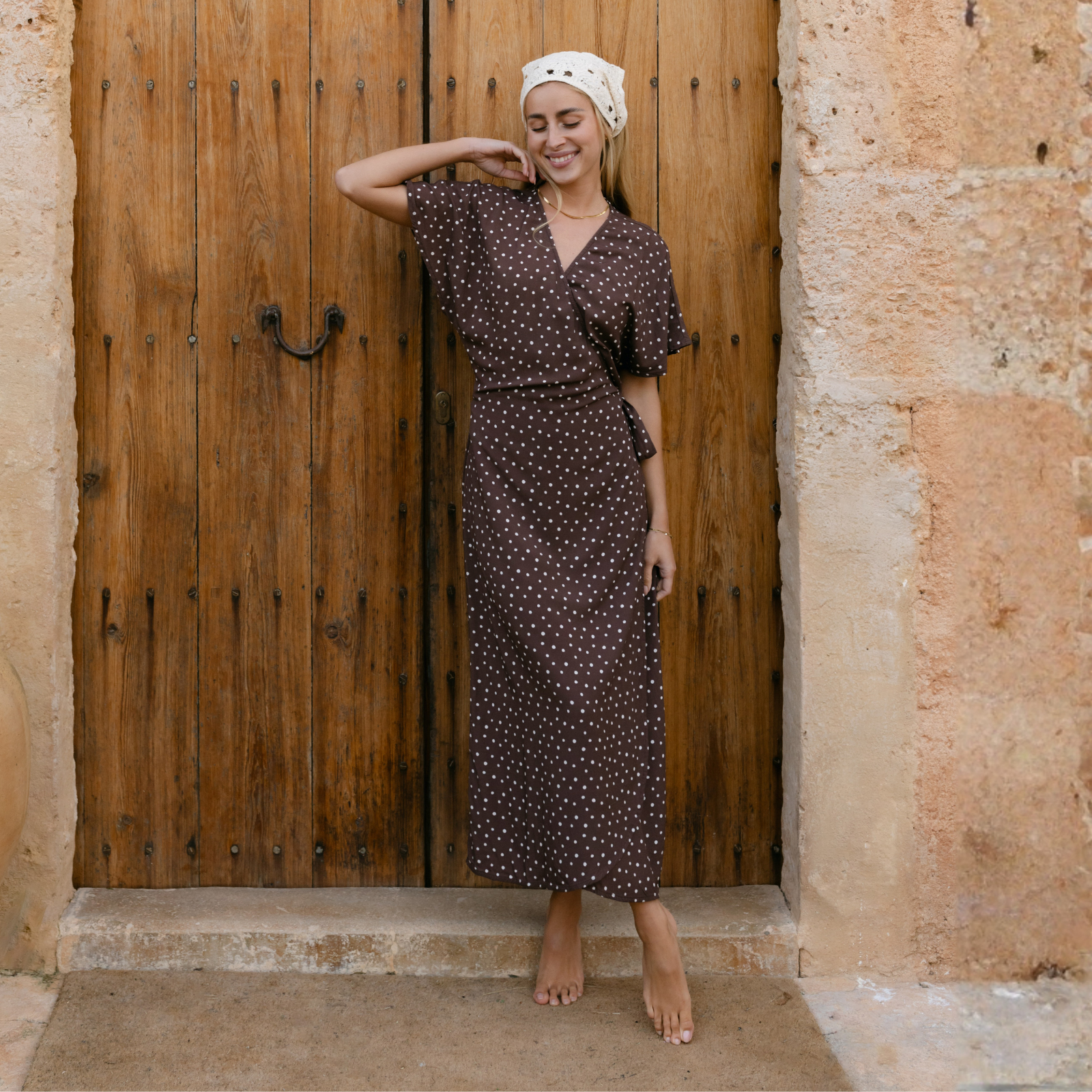 NORDLICHT Anni Wickelkleid Ecovero Dunkelbraun