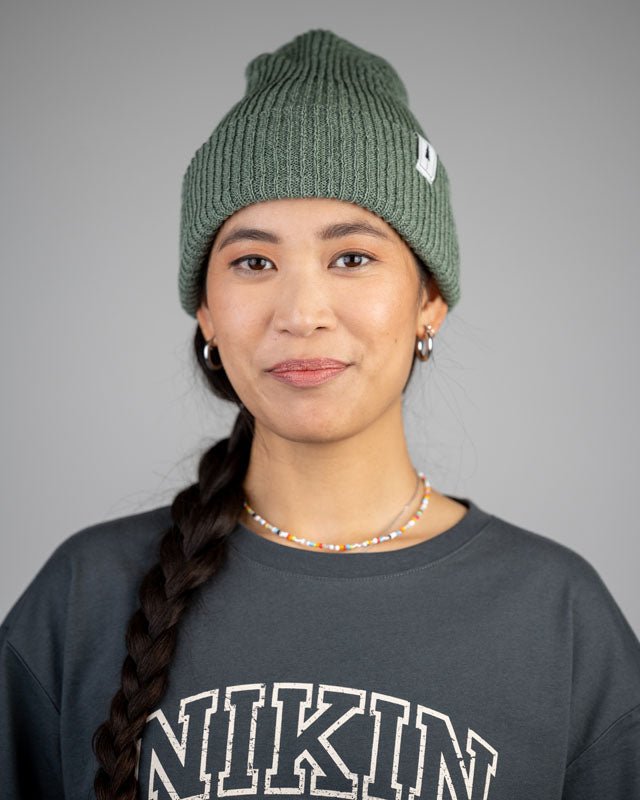 NIKIN Treeanie Ribbed Mütze Sage One Size warm