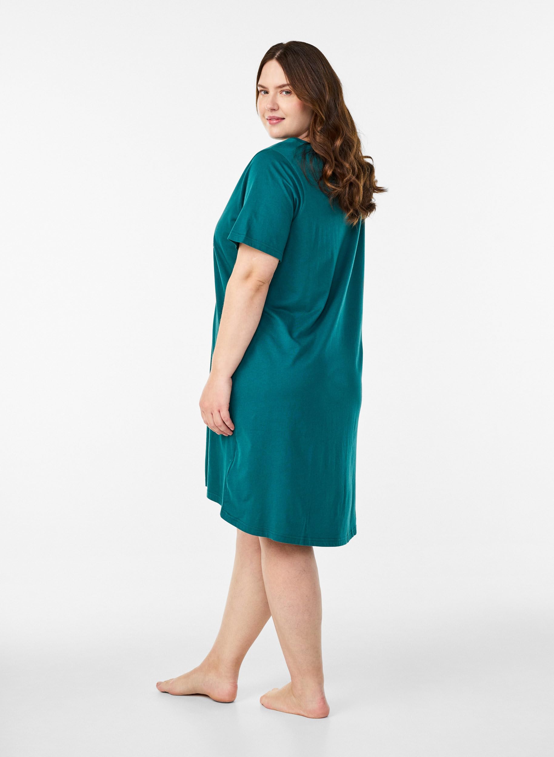 Zizzi Nightwear Nachthemd Bio-Baumwolle kurzarm 42-60