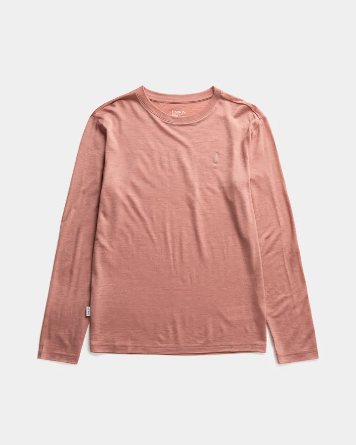 NIKIN TreeShirt Longsleeve Wool Slim Langarmshirt Salmon Rose Mel