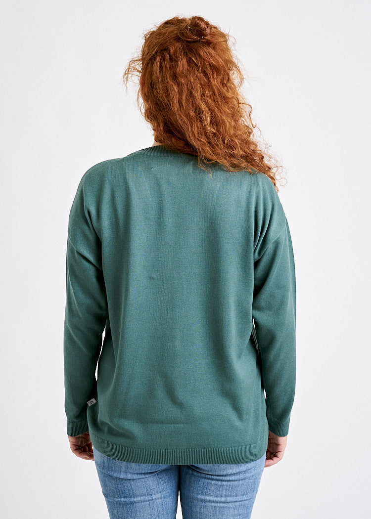 Wijld Cardigan Damen Strickjacke Silver Pine Holz