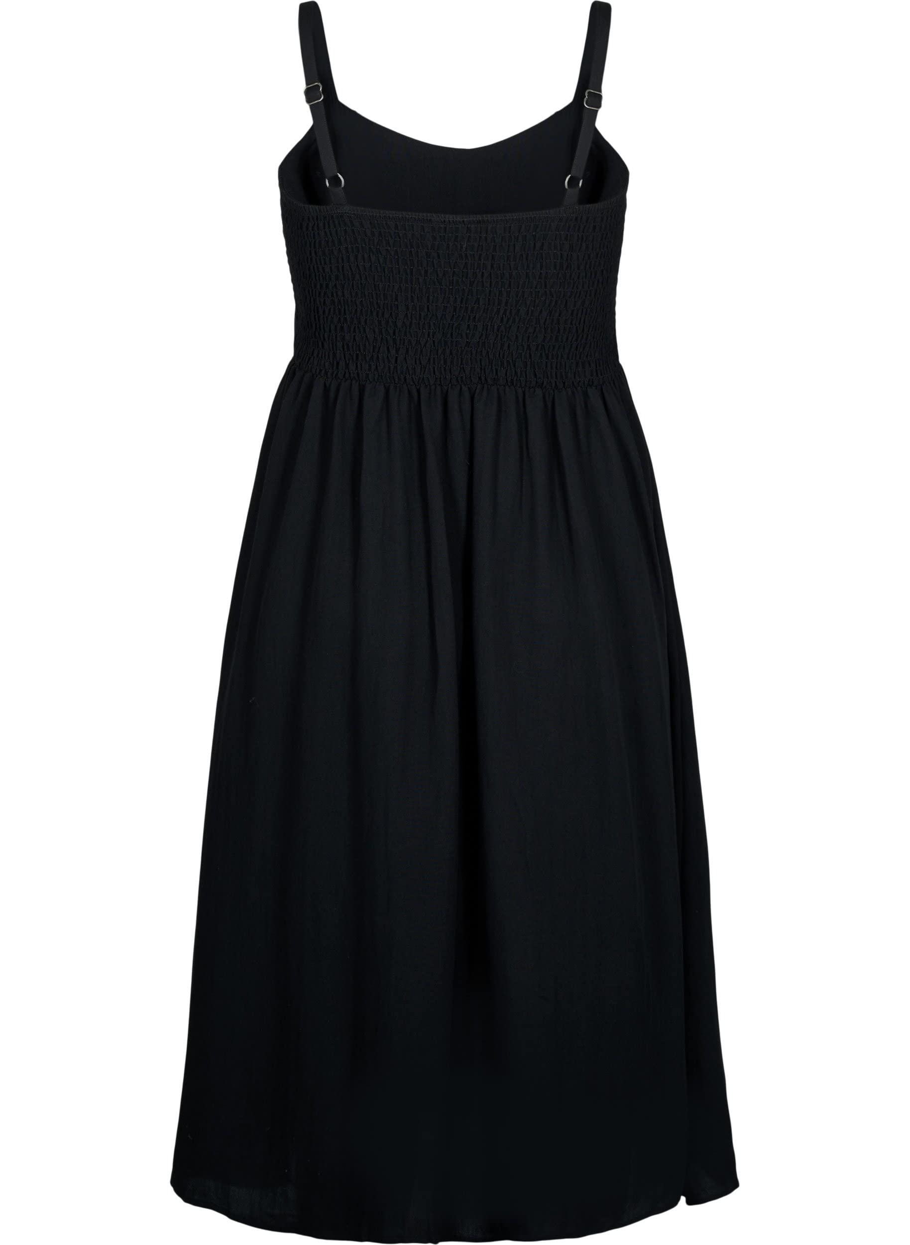 Zizzi Dresses Midikleid Viskose Träger einfarbig