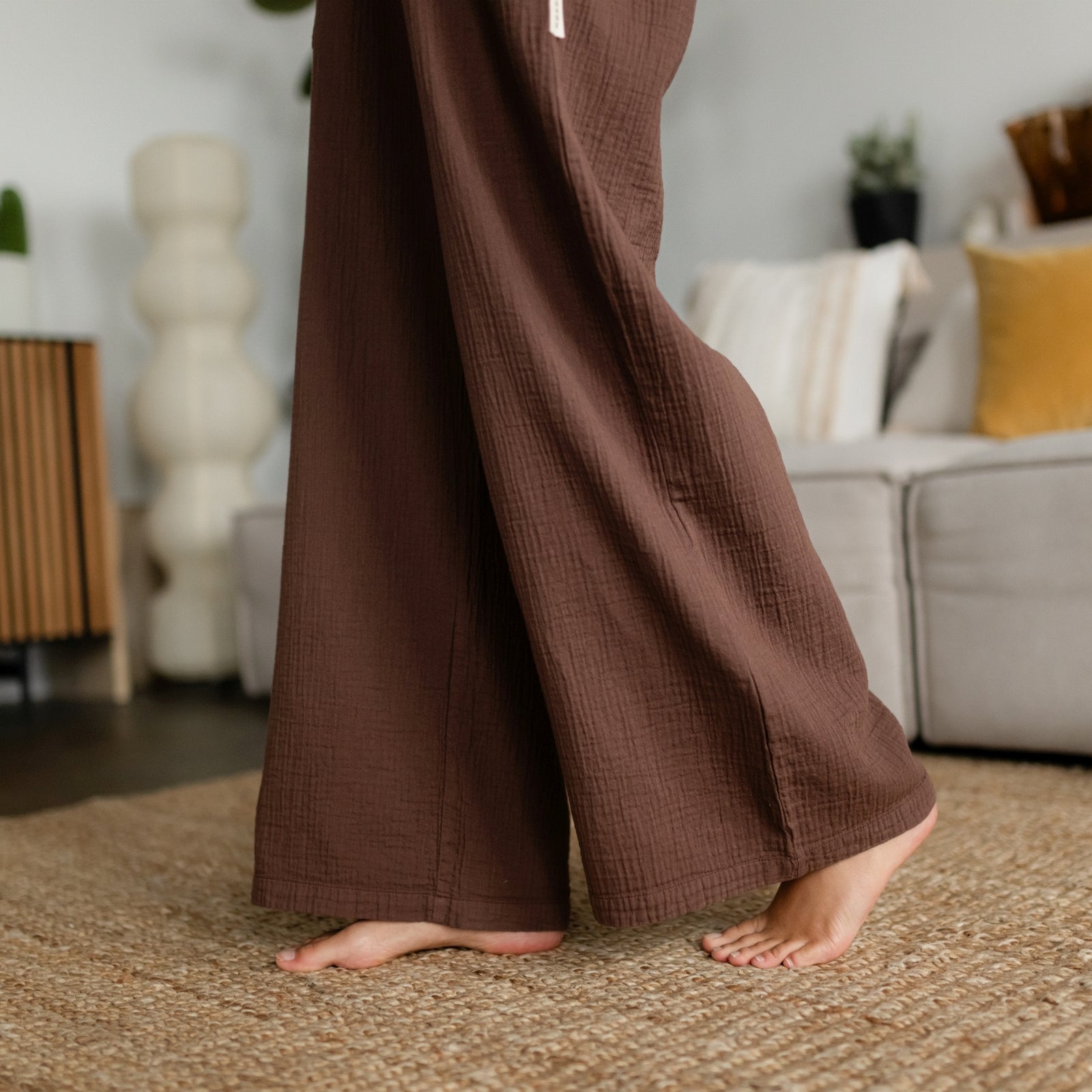NORDLICHT Jumpsuits Bente Musselin Jumpsuit Braun M
