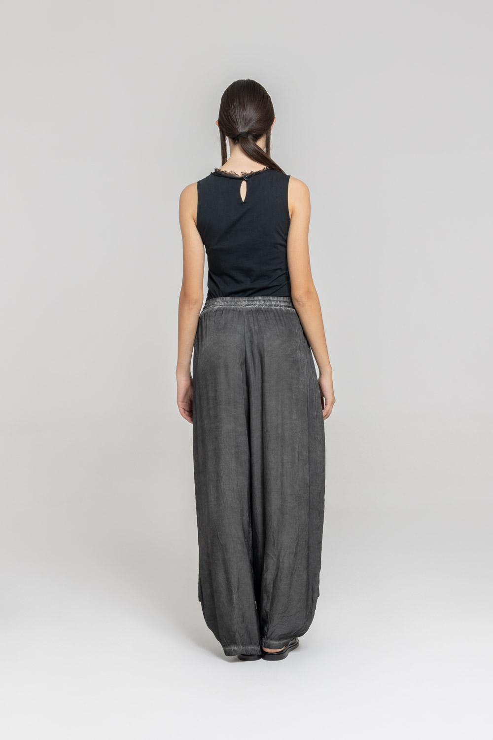 Sanctamuerte Pantaloni Cargo Hose Loose Fit mit Kordelbund