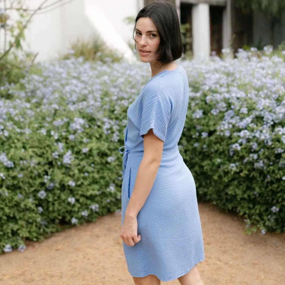 Nordlicht Mella Musselin Wickelkleid mit Taschen