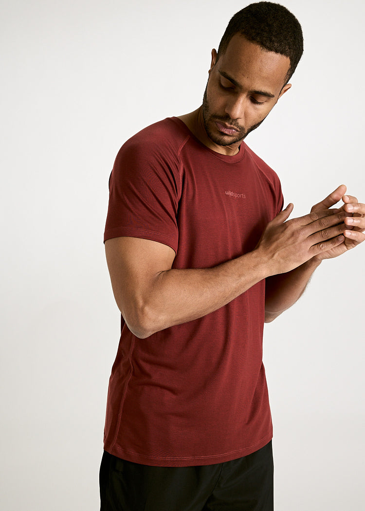 Wijld Max Sportshirt Herren Dark Red atmungsaktiv