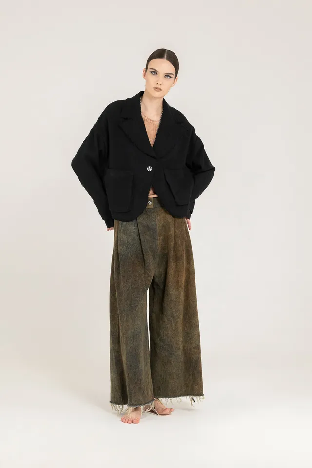 Sanctamuerte Capispalla BLAZER BOXY Blazer Baumwolle
