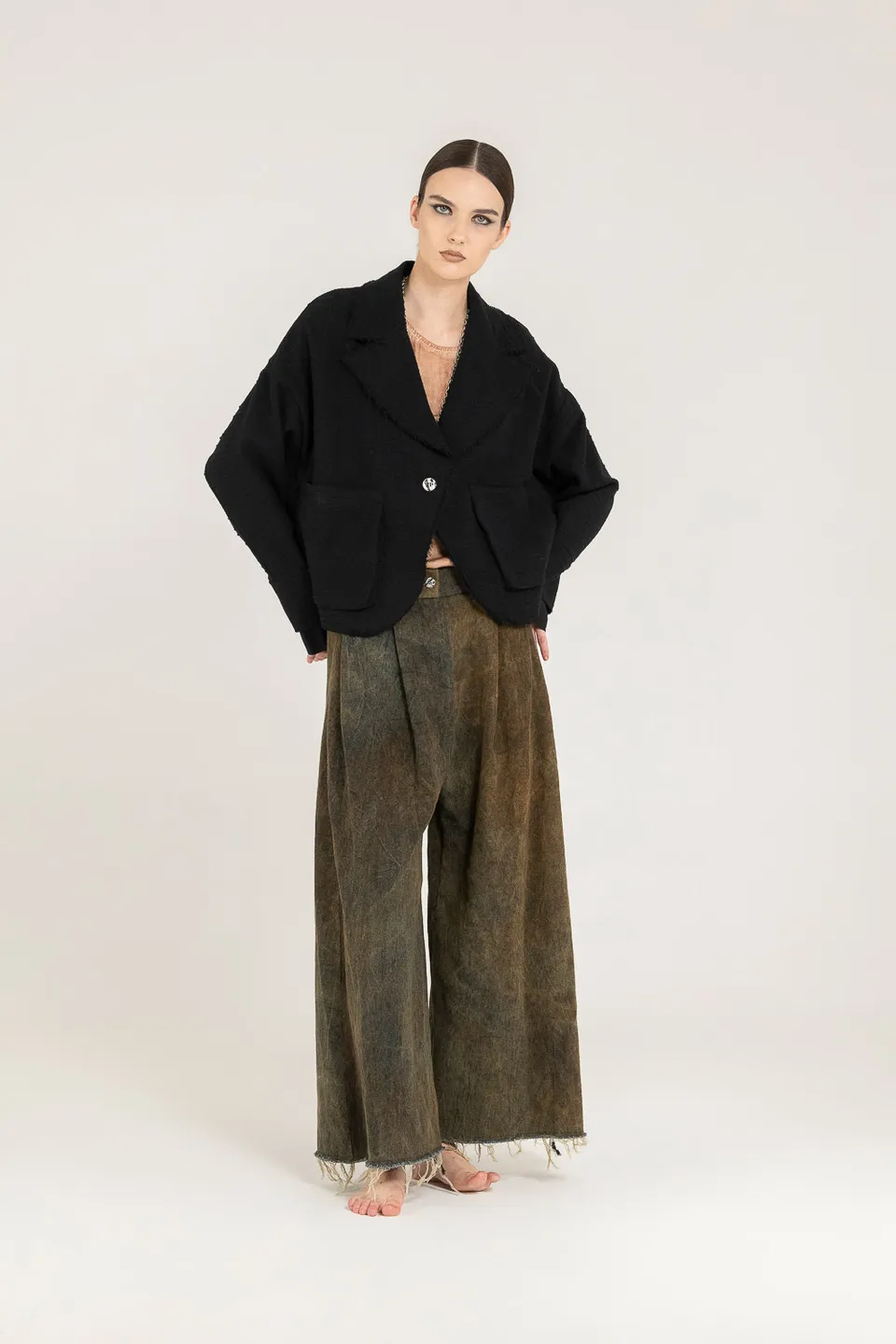Sanctamuerte Capispalla BLAZER BOXY Blazer Baumwolle