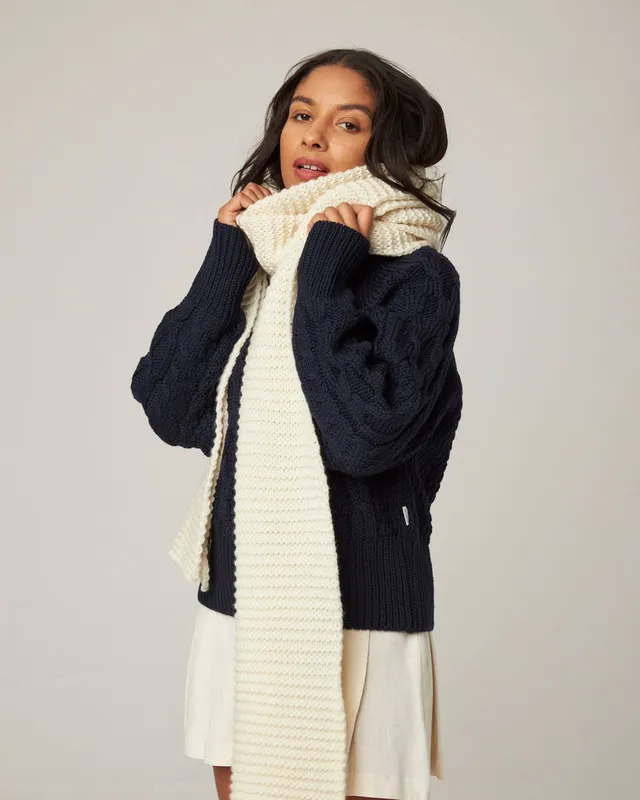 Peregrine Oversized Schal Ecru Merinowolle 285cm