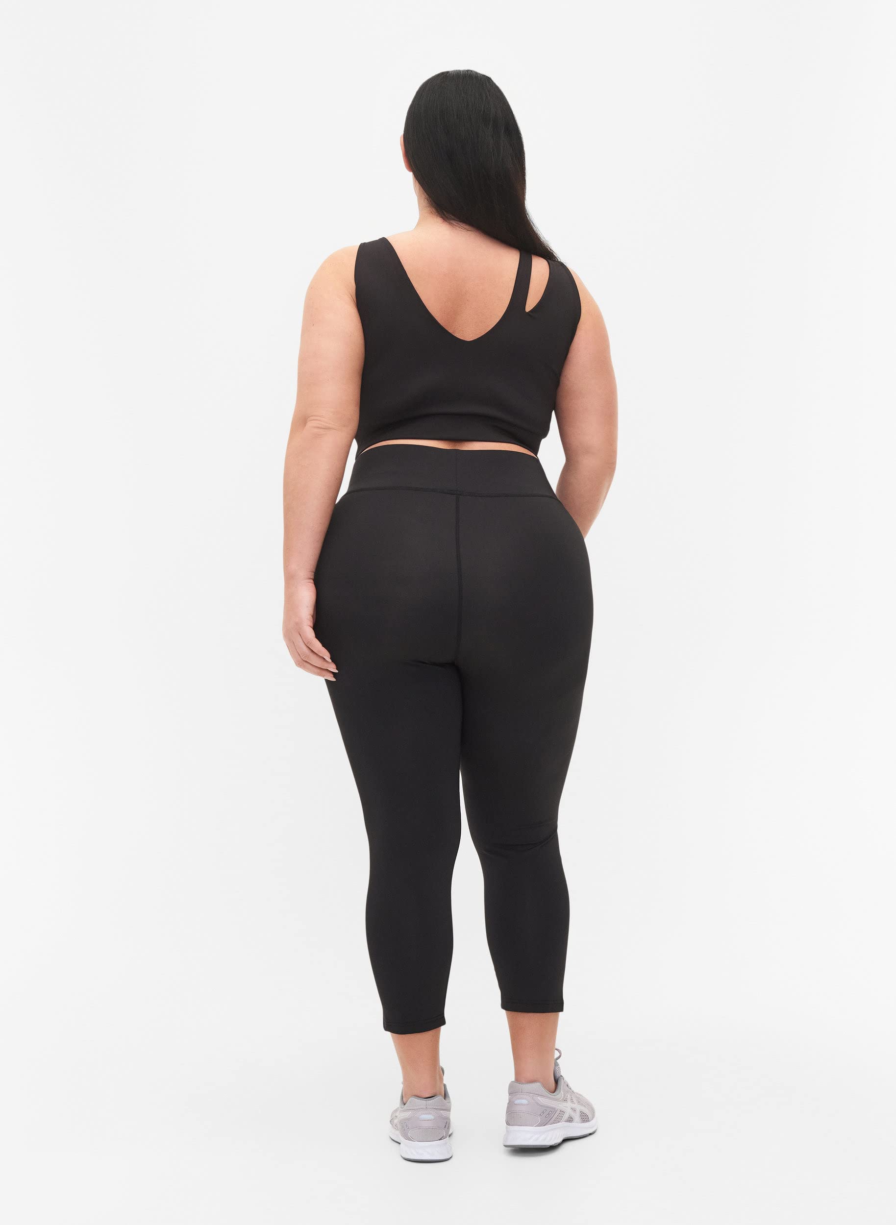 Zizzi Activewear Capri Sport-Leggings 3/4 Schwarz 50-52