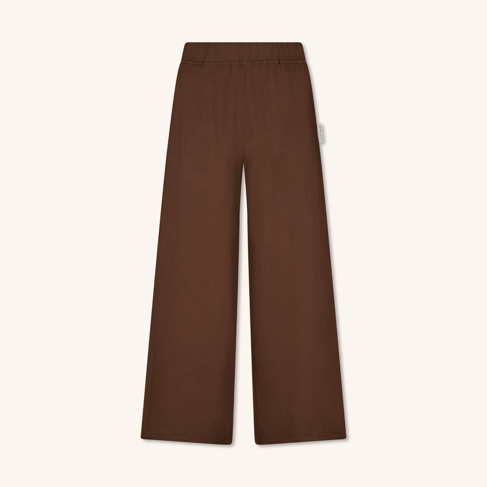 NORDLICHT Nilla Palazzo Musselin Hose Braun High Waist