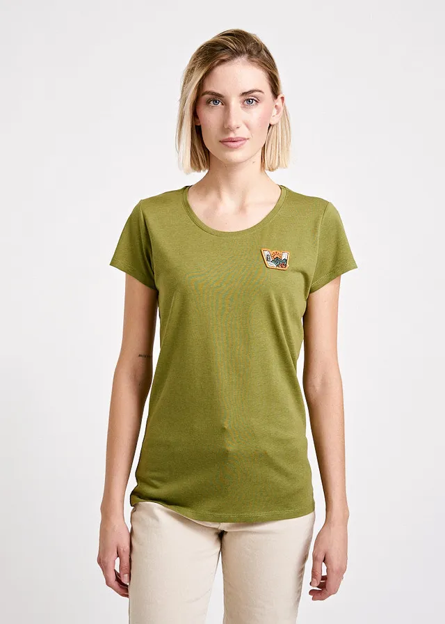 Wijld Woodshirt Sarah Damen T-Shirt Olive Branch Slim
