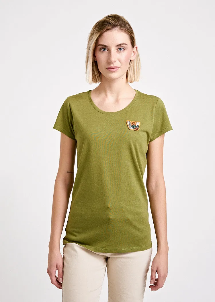Wijld Woodshirt Sarah Damen T-Shirt Olive Branch Slim