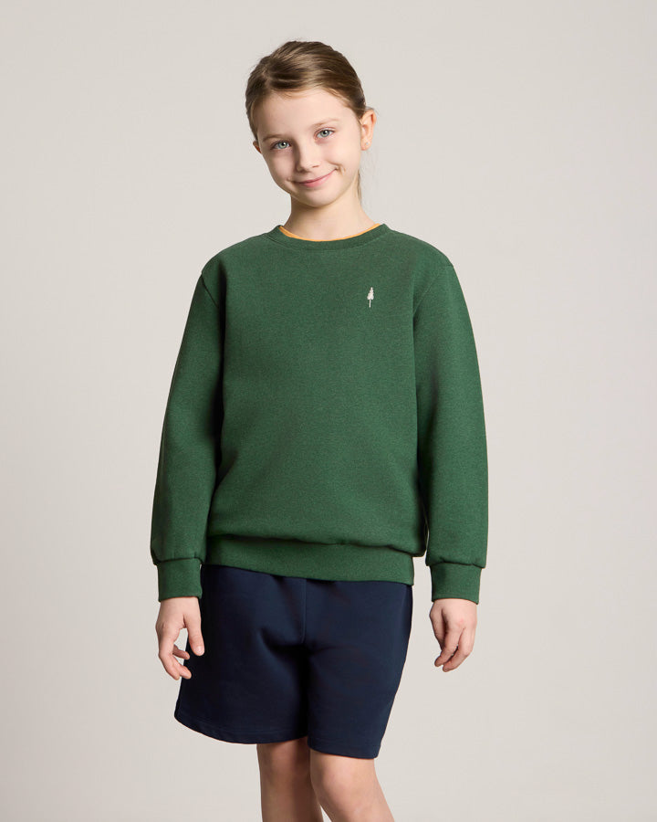 NIKIN TreeSweater Kids Pullover Olive Mel Bio-Baumwolle