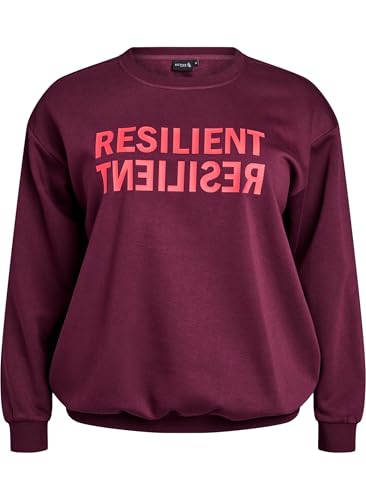 Zizzi Activewear Text Sweatshirt Directoire Blue Große Größen