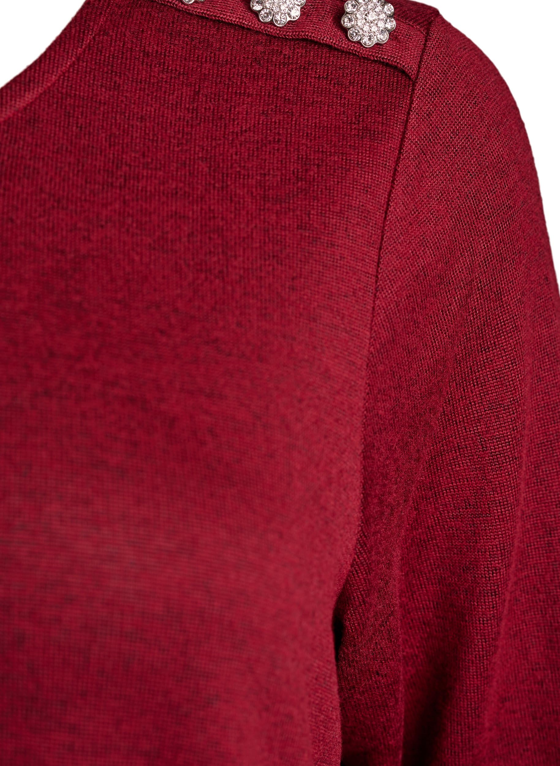 Zizzi Bluse Damen Langarm Rundhals Schwarz große Größen