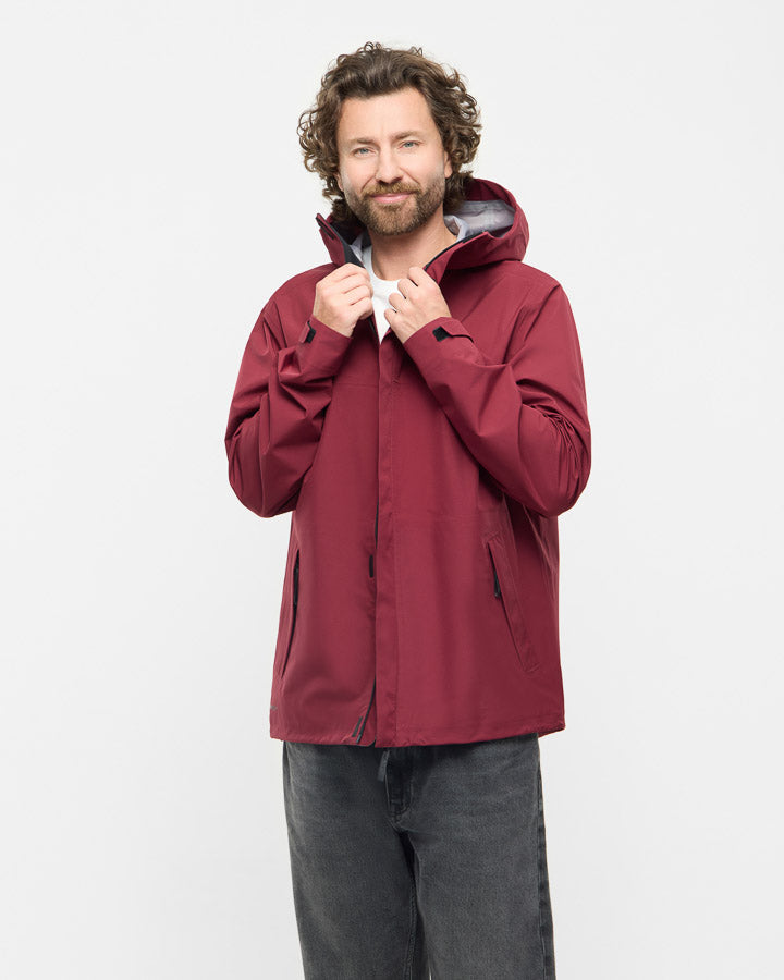 NIKIN TreeJacket Rain Regenjacke Burgundy Wasserdicht