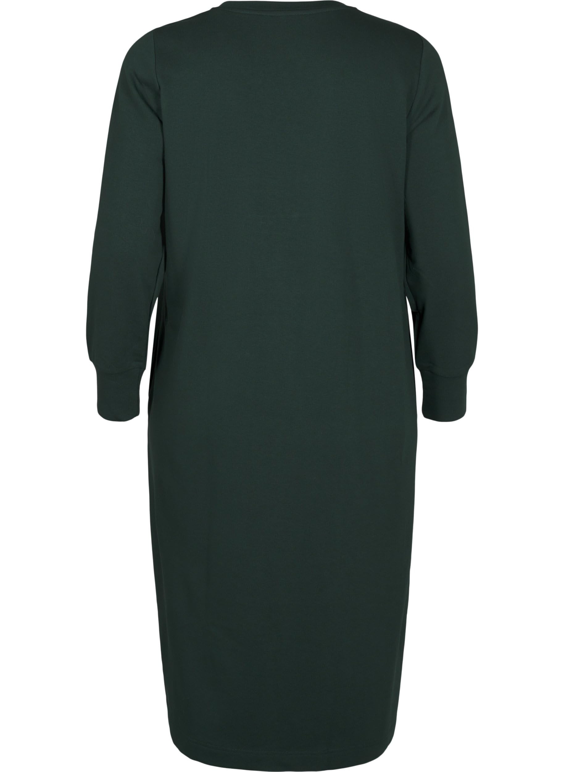 Zizzi Sweats Sweatshirtkleid Baumwollmix mit Taschen Große Größen