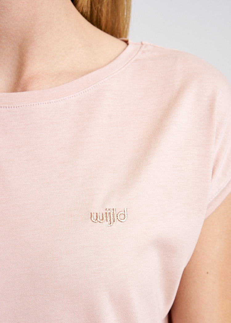 Wijld WoodShirt Elena Damen T-Shirt Rosa Slim
