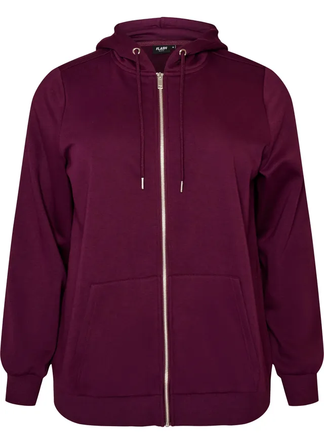 Zizzi Sweats Zip Hoodie Kapuze Balloon Fit Fleece