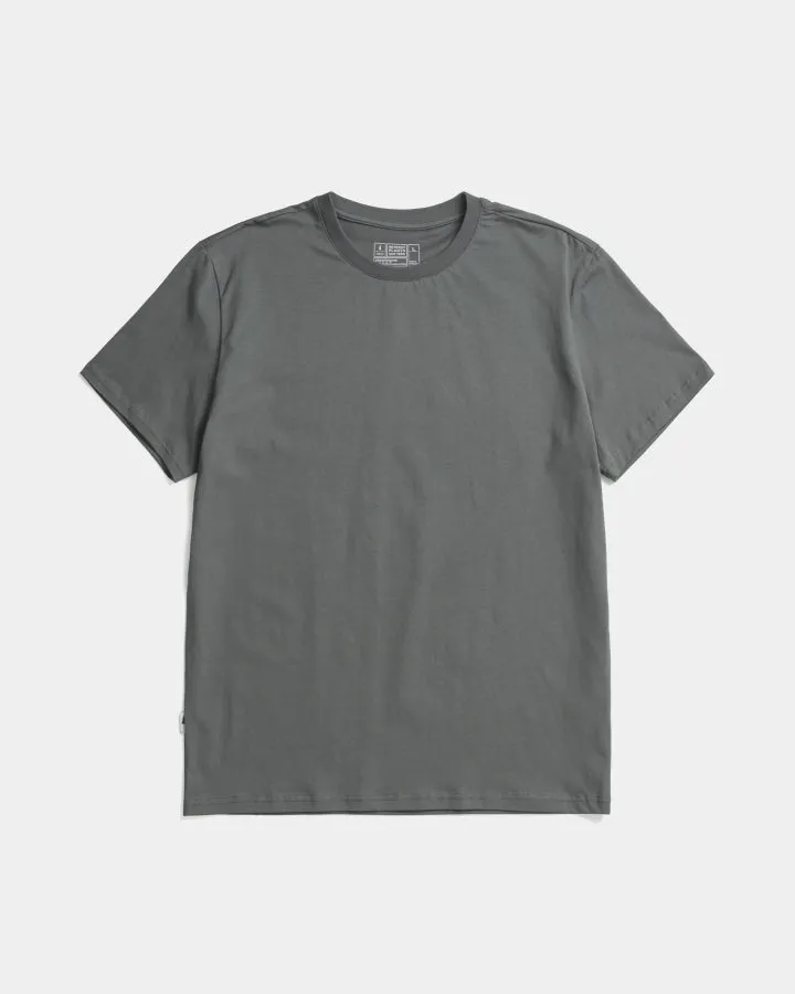 NIKIN TreeShirt Plain T-Shirt Ash Green Bio-Baumwolle