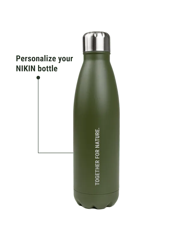 NIKIN TreeBottle Trinkflasche Olive personalisiert 500ml