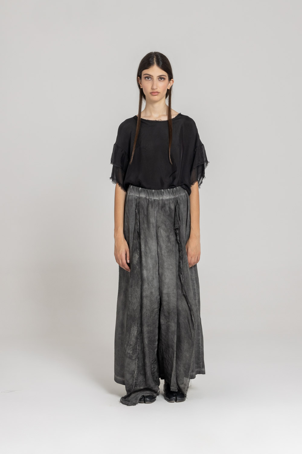 Sanctamuerte Pantaloni Palazzo Hose Viskose-Seide