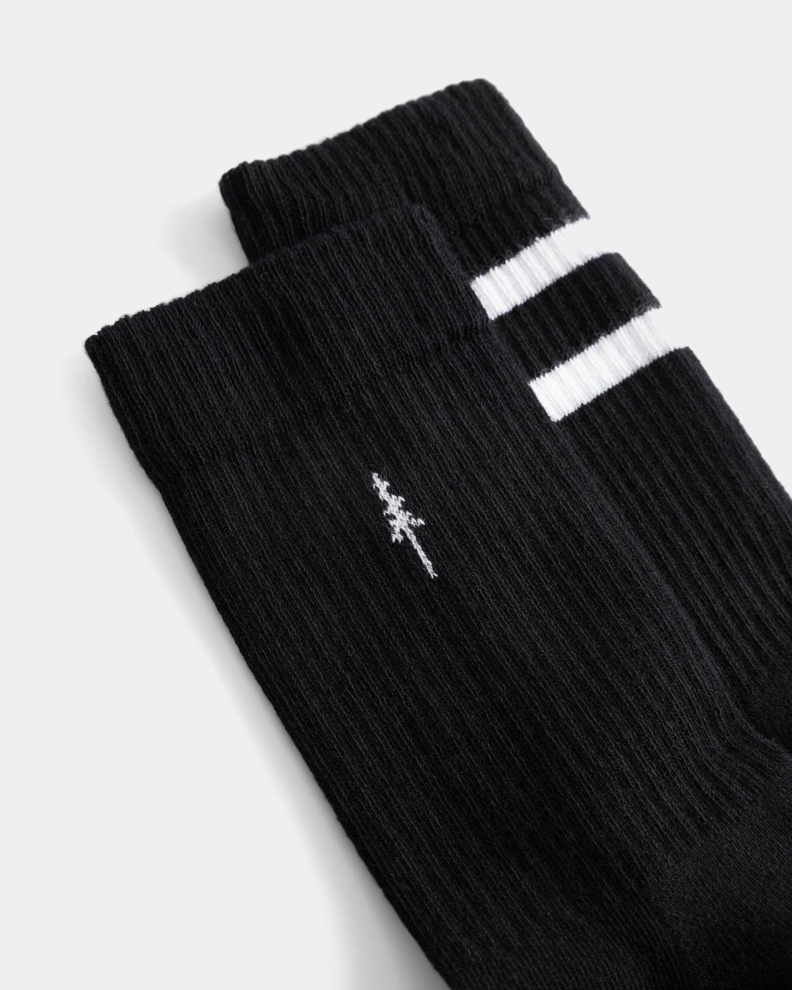 NIKIN TreeSocks Ribbed Classic Tennissocken Schwarz 2er-Pack Bio-Baumwolle