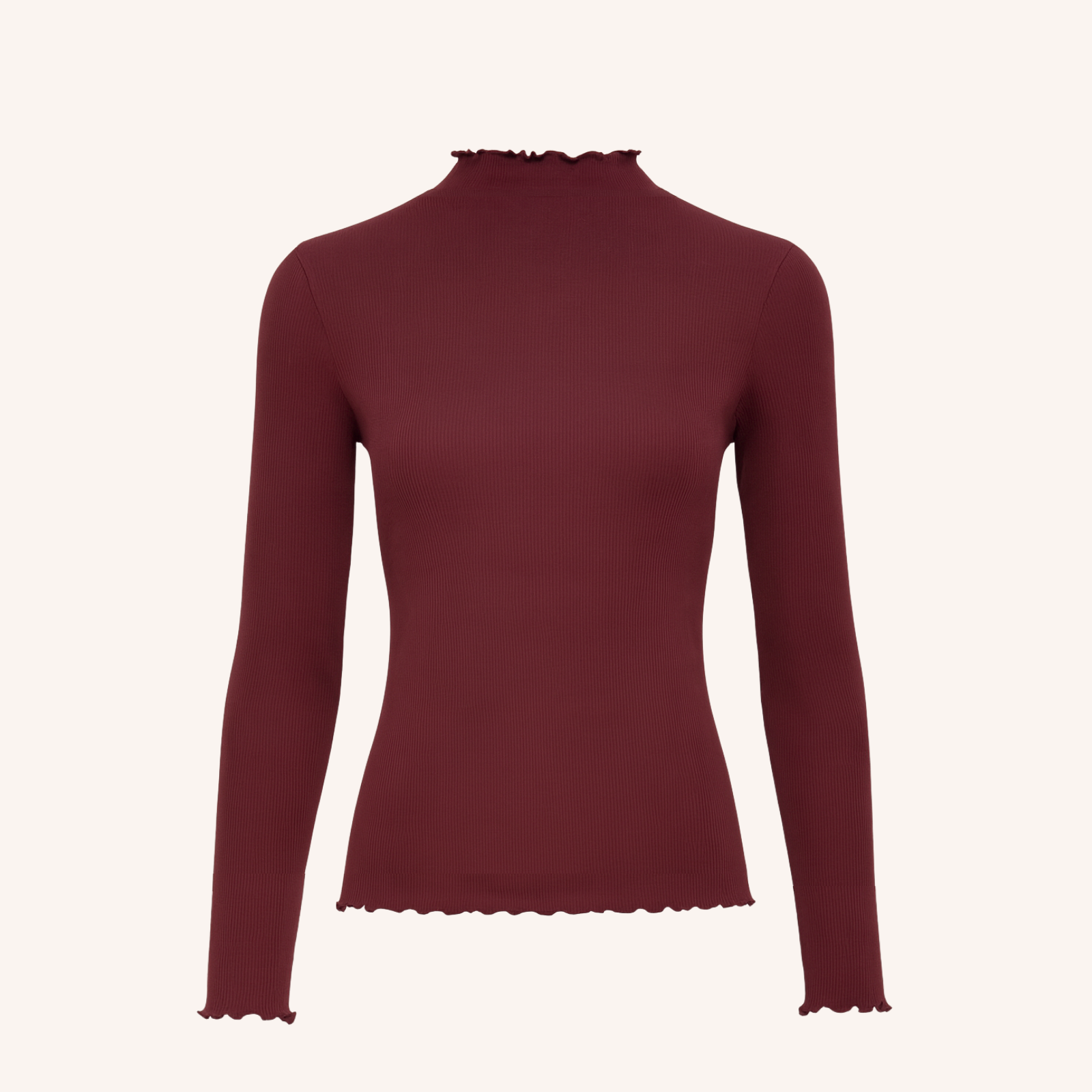 Nordlicht Lica Langarmshirt Cherry Stehkragen