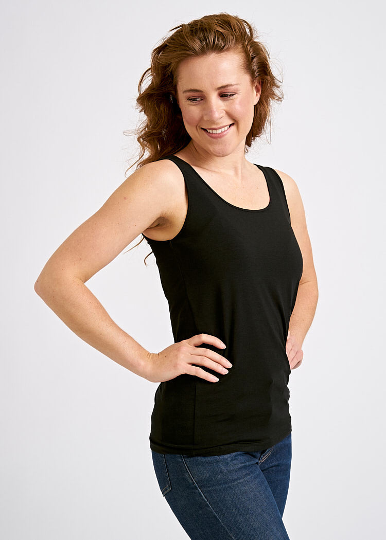 Wijld Tank Top Melanie Damen Top Schwarz Slim