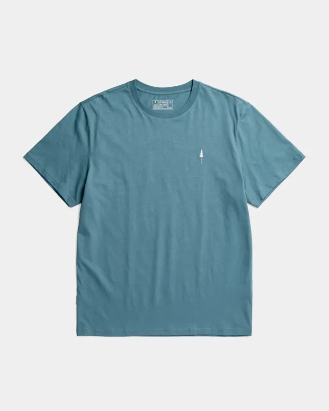 NIKIN TreeShirt Faded T-Shirt Teal Bio-Baumwolle