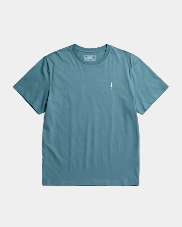 NIKIN TreeShirt Faded T-Shirt Teal Bio-Baumwolle