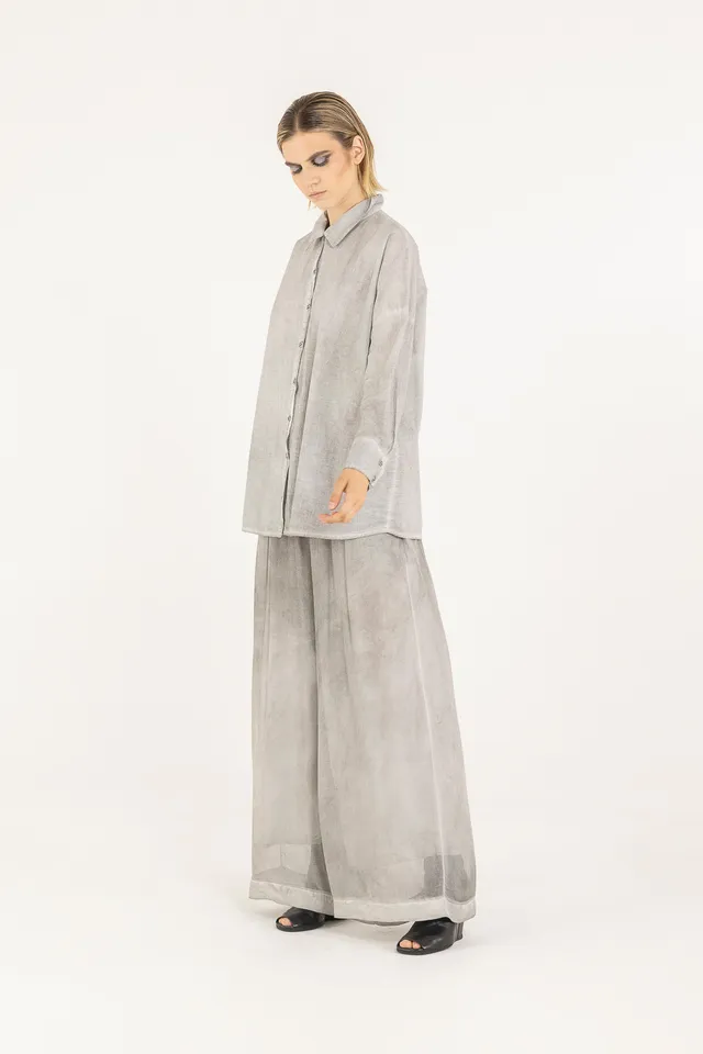Sanctamuerte Camicie Camicia Over Boxy Bluse Baumwollmusselin