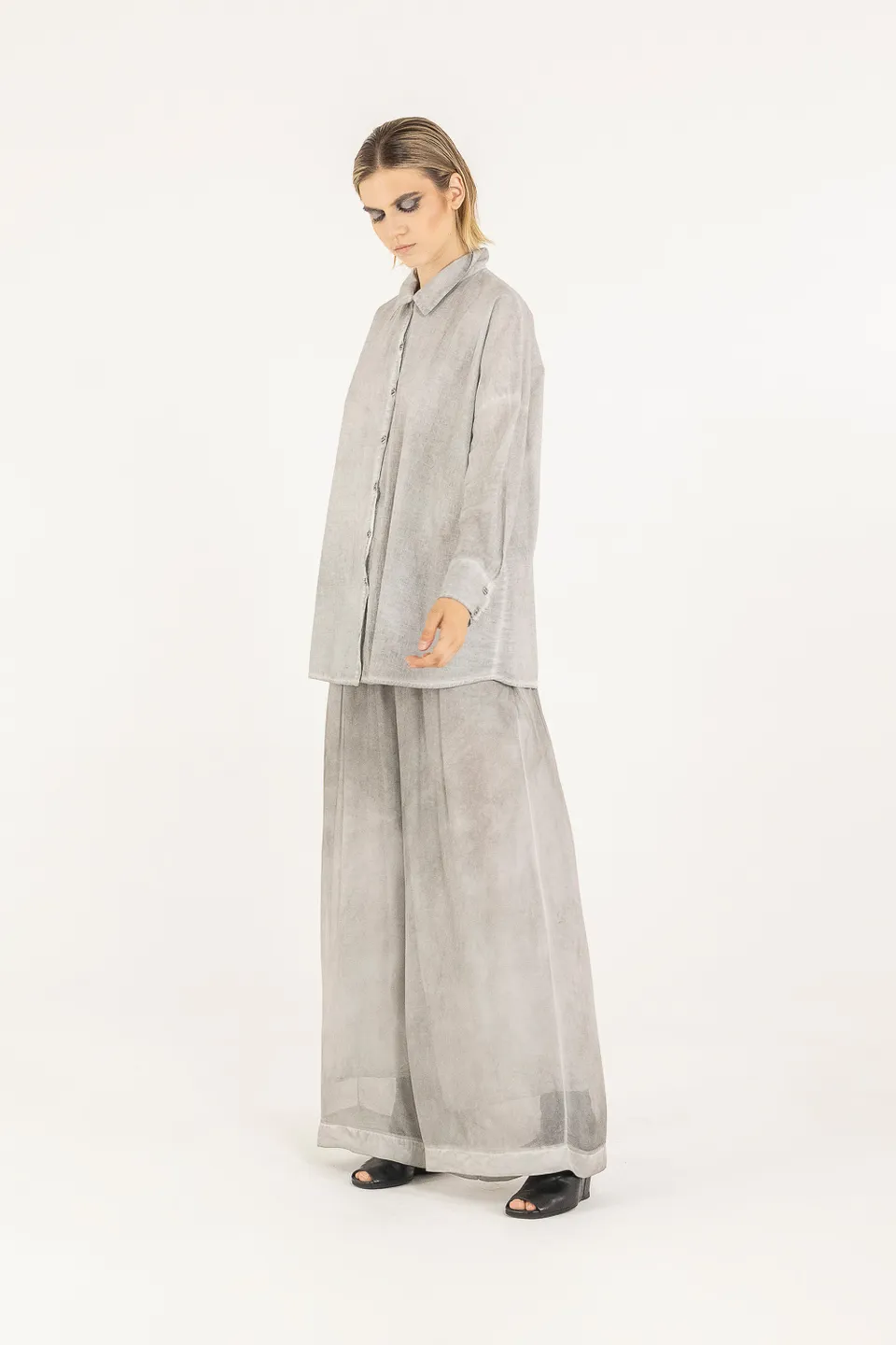 Sanctamuerte Camicie Camicia Over Boxy Bluse Baumwollmusselin