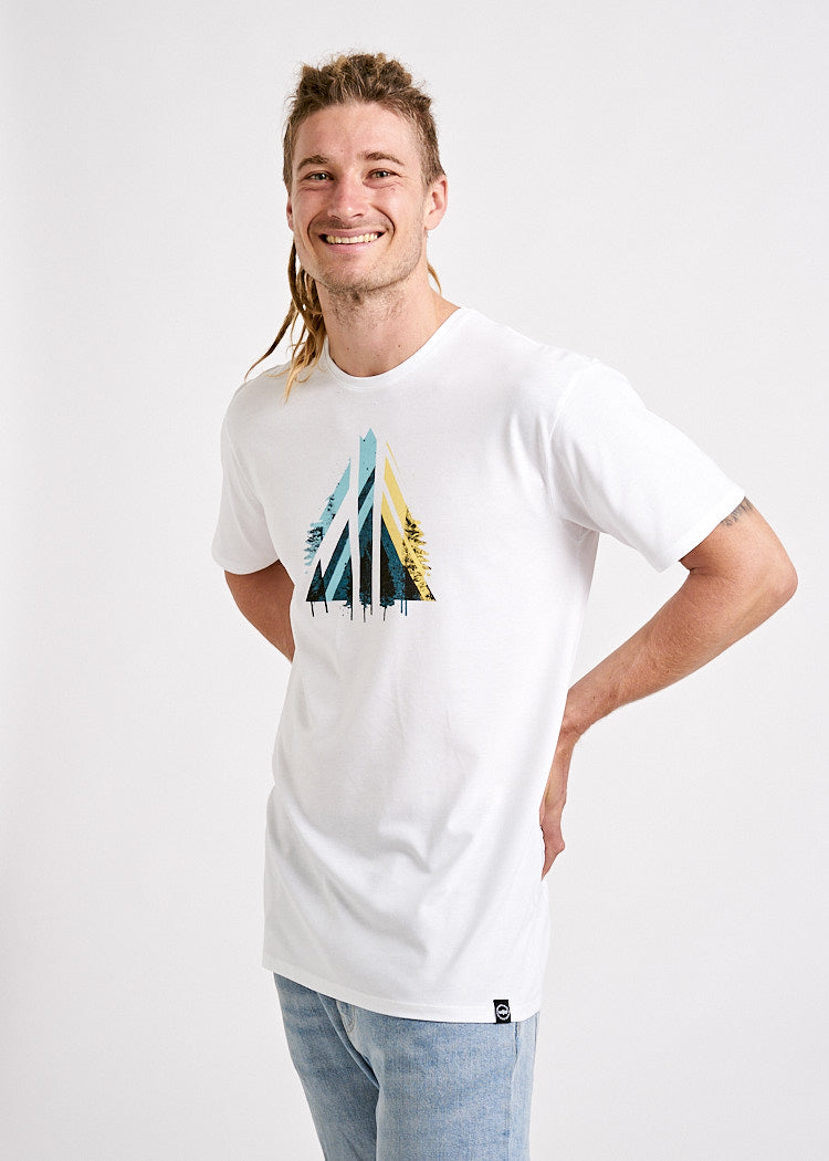 Wijld Woodshirt Timo Herren T-Shirt Triangle Weiss Lyocell