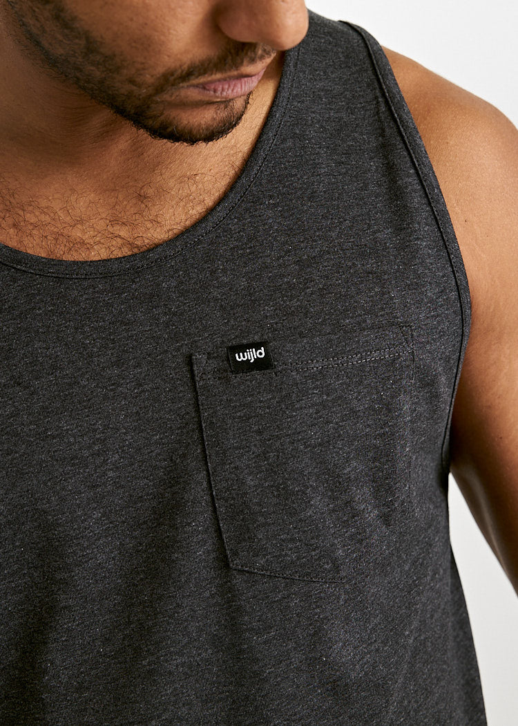 Wijld Tank Top Michel Top Herren Anthrazit Holz