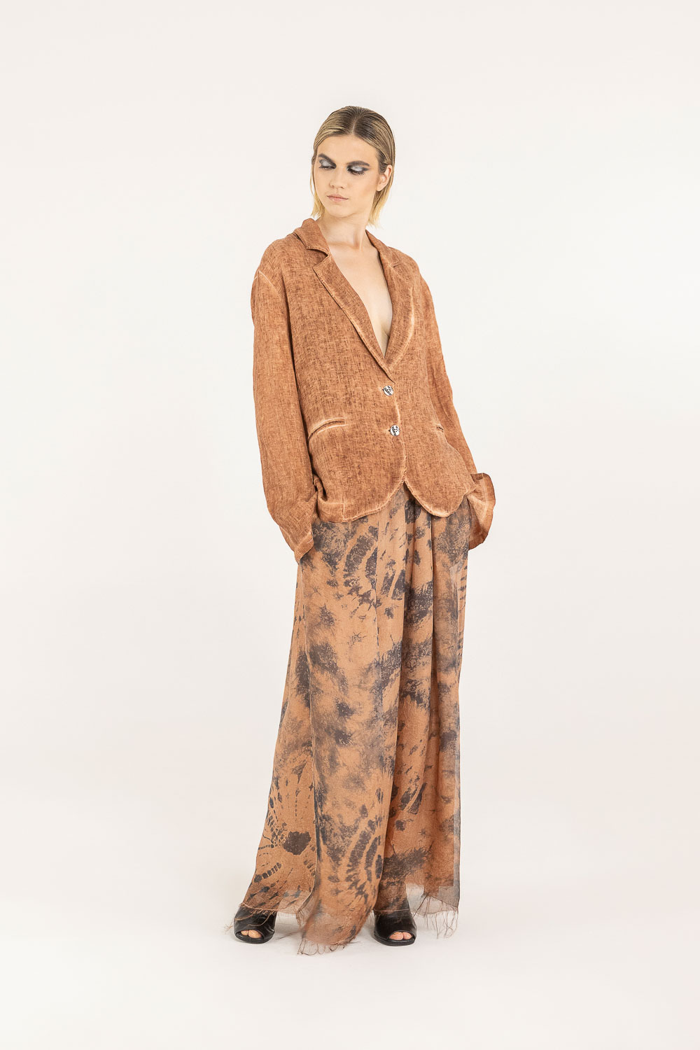 Sanctamuerte Capispalla Blazer Regular Leinen