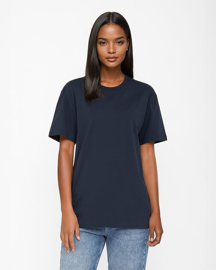 NIKIN TreeShirt Plain T-Shirt Dark Navy Bio-Baumwolle
