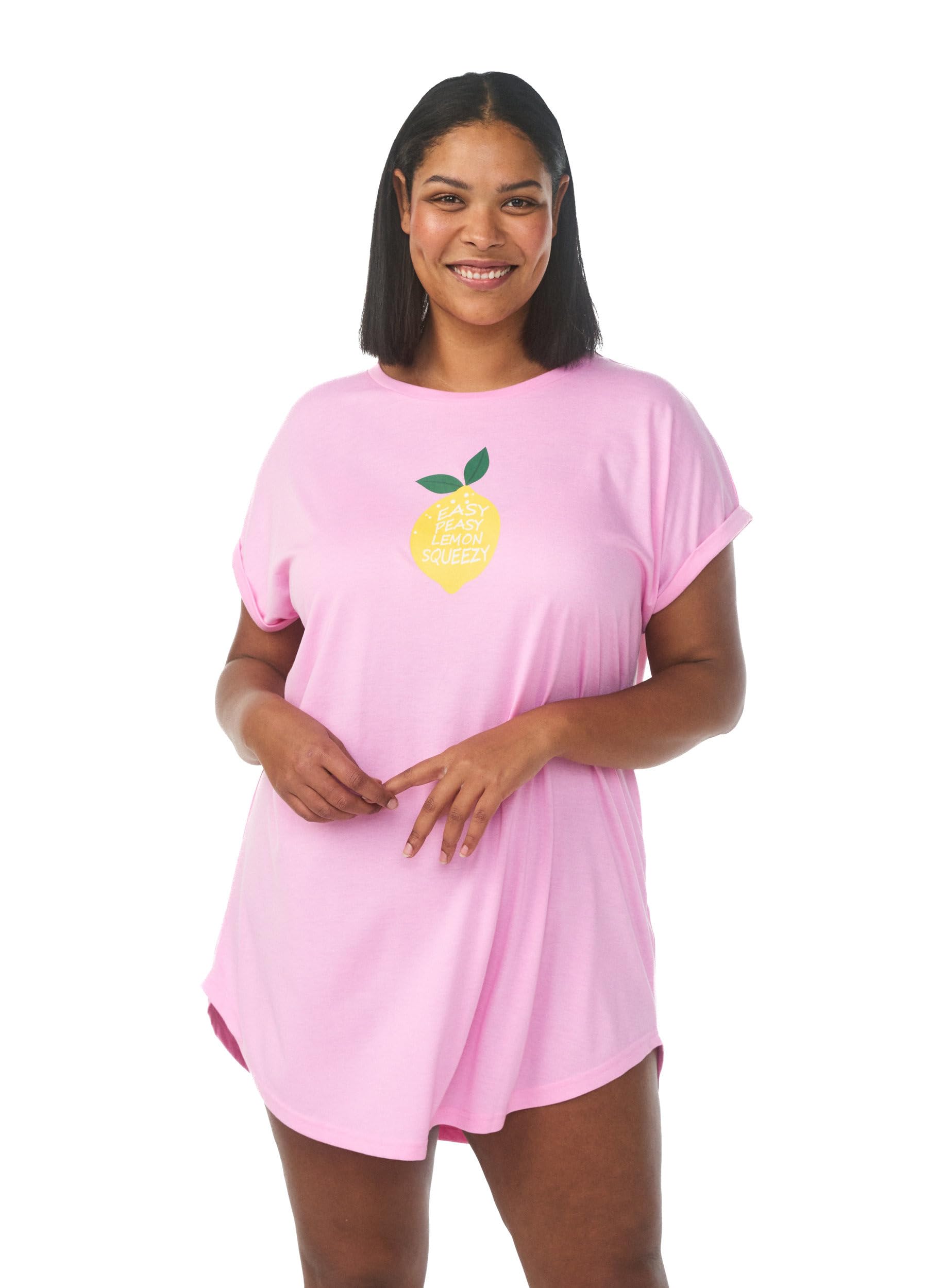 Zizzi Nightwear Nachthemd Viskose mit Druck
