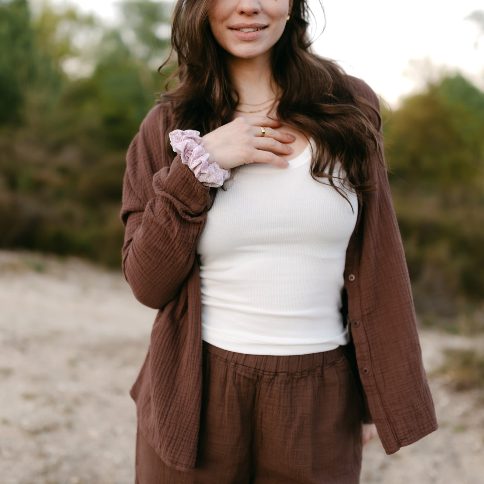 NORDLICHT Ecovero Scrunchie Pink Haargummi