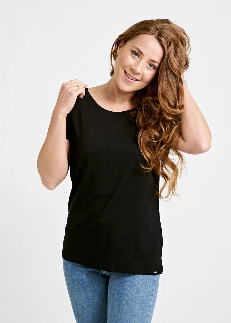 Wijld Lena Black Woodshirt Damen Schwarz Bio
