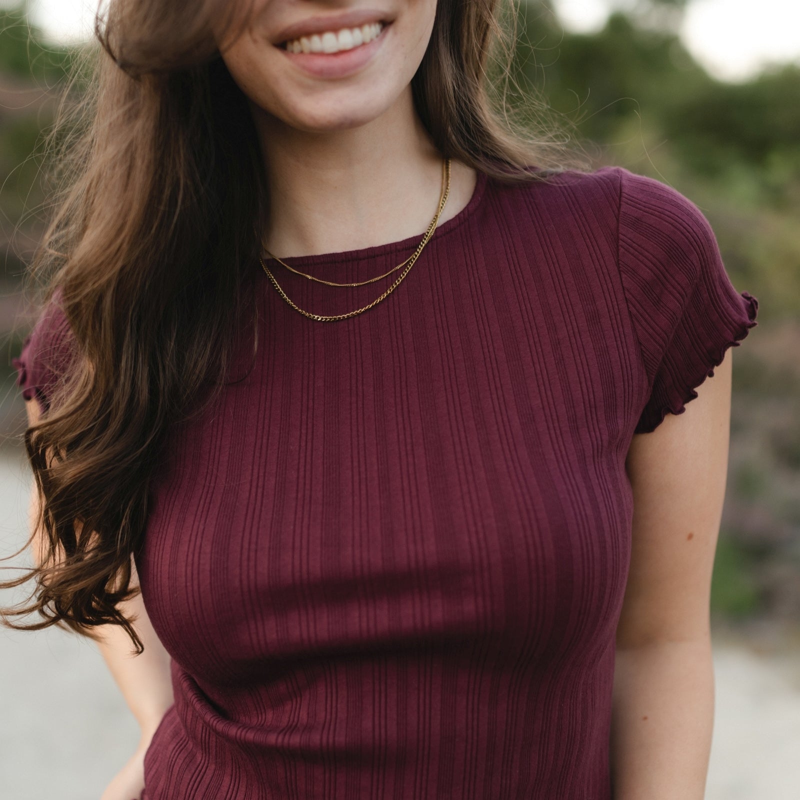 NORDLICHT Maja T-Shirt Cherry Langarm Bio-Baumwolle
