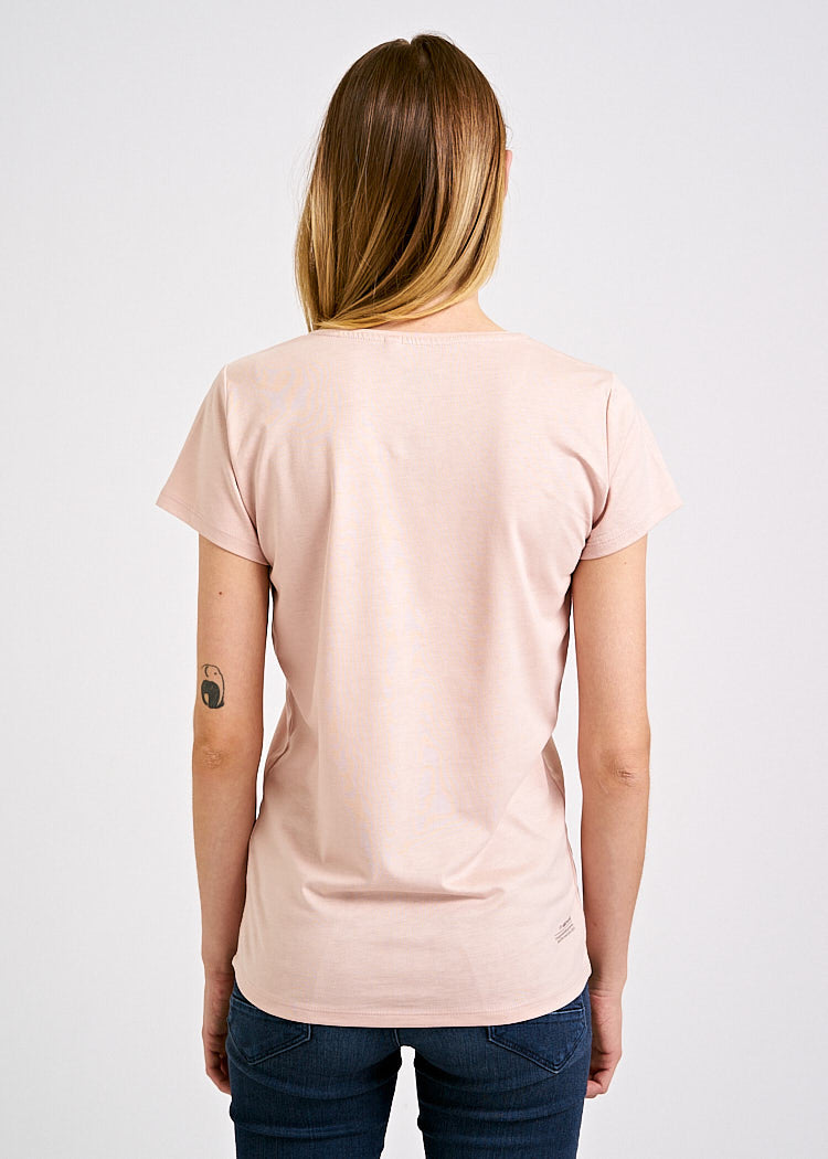 Wijld Lena Damen T-Shirt Regular Smoked Rose Basic