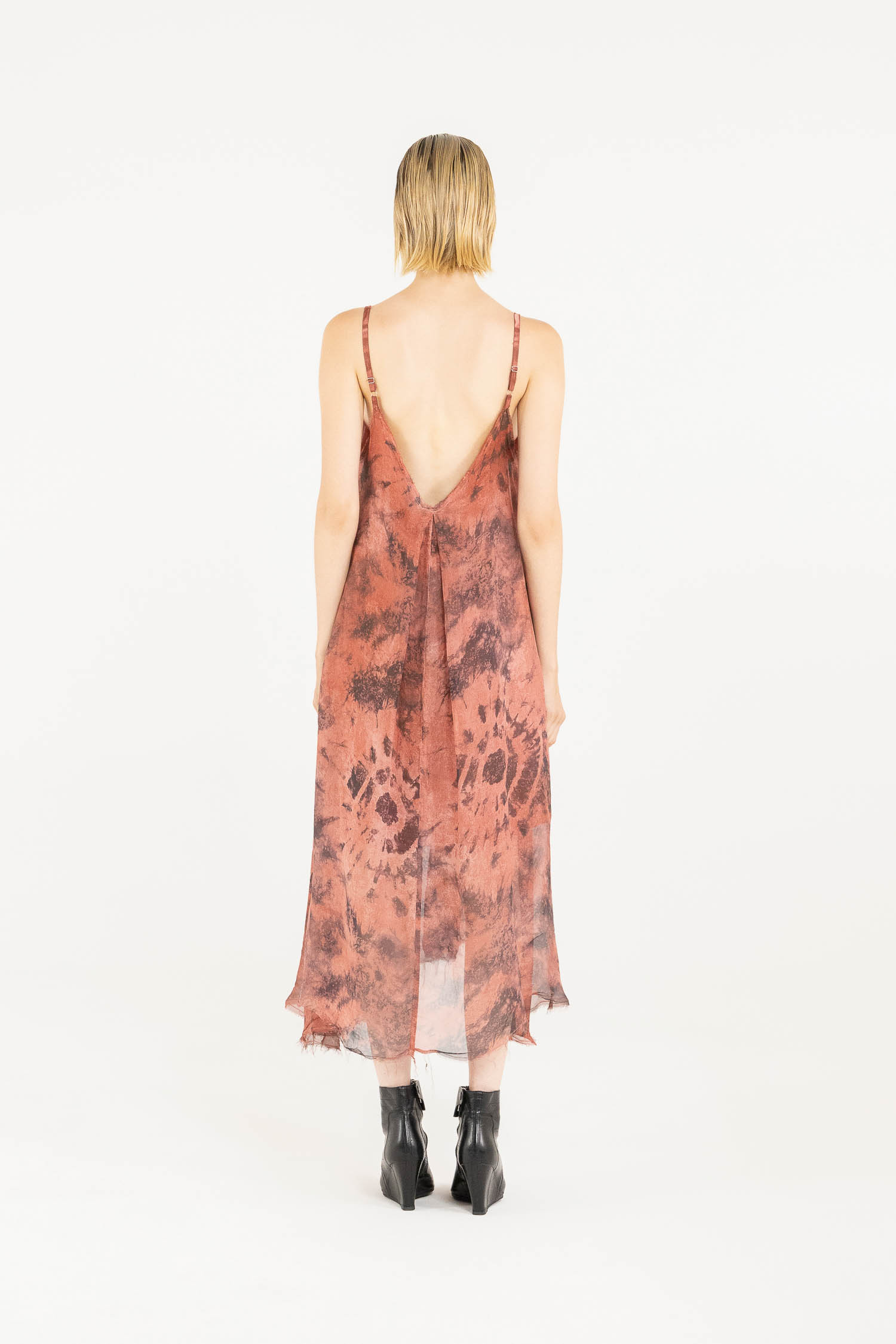 Sanctamuerte Abiti Sottoveste Unterkleid Viskose Seide Batik