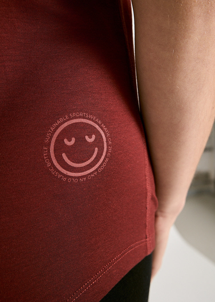 Wijld Fanny Damen Sportshirt Dark Red Lyocell-Recycling