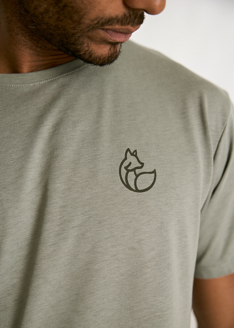 Wijld Alex WoodShirt Herren Green Fox Motiv Bio